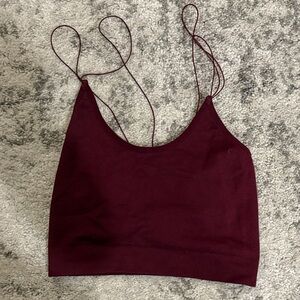 Urban Outfitters Deep Burgundy Crop Top